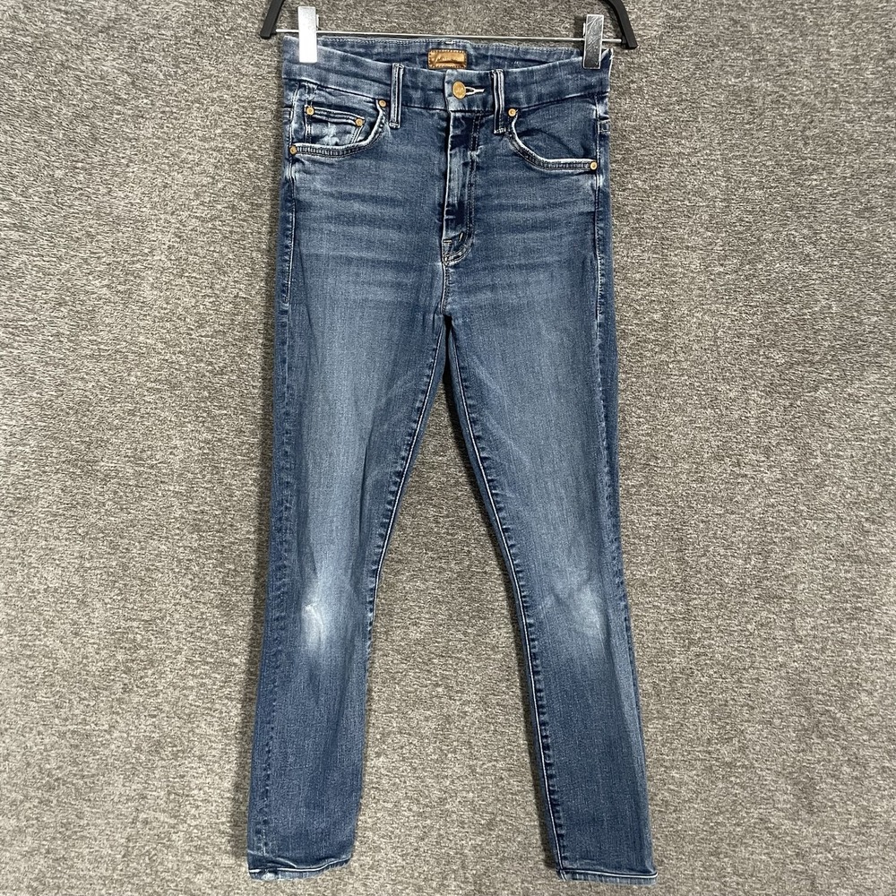 Mother High Waisted Looker Jeans Womens 25 Blue Medium Wash Skinny Stretch Denim